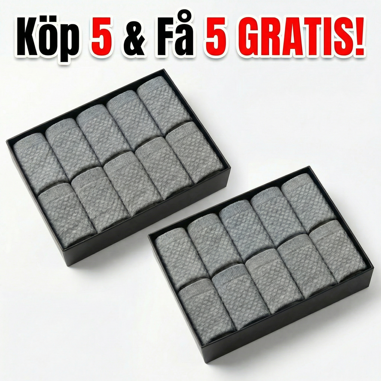 ECOAWEAR® Bambu Strumpor 5-Pack | Få 5 extra GRATIS