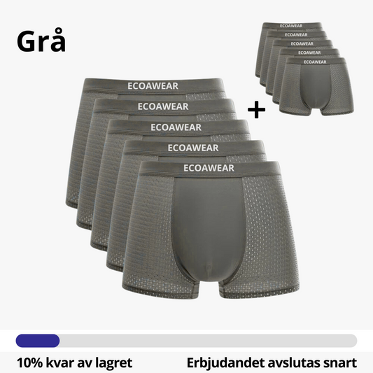 ECOAWEAR® Bambu Boxers 5-pack Grå | Få 5 Extra GRATIS