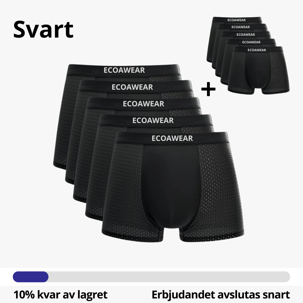 ECOAWEAR® Bambu Boxers 5-pack Svart | Få 5 Extra GRATIS